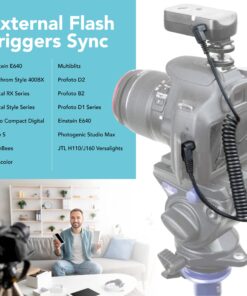 Foto&Tech 3.5 mm to Male Flash PC Sync Cable, 14 Inch Coiled Cord with Screw Lock, Compatible with Nikon Canon and Most DSLR Cameras PocketWizard Plus III Plus II Mini Phone PC1 (1 Piece) 1 PC 8 81EG0enBdRL