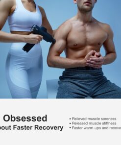 Fusion Black Pro Muscle Massage Gun Deep Tissue Percussion Muscle Massager Gun for Athletes Pain Relief Therapy and Relaxation, Percussion Therapy Chiropractor Spa Massager, Body Massager 27 81EG9bN5mML