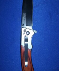 TAC FORCE Spring Assisted Folding Pocket Knife – Black Stainless Steel Drop Point Blade, Brown Wood Handle with Stainless Steel Bolster, Pocket Clip, Tactical, EDC, Rescue - TF-469 35 81EGbyjdu5L