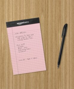 Amazon Basics Narrow Ruled 5 x 8-Inch Lined Writing Note Pads, 6 Count (50 Sheet Pads), Multicolor 5-Inch by 8-Inch 26 81EHOQU2QiL