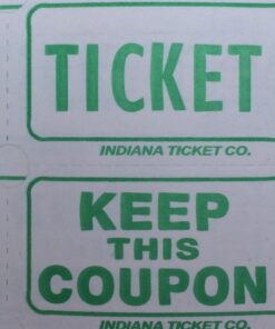 Raffle Tickets 2000 per Roll 50/50: Easy 2 Read Lime