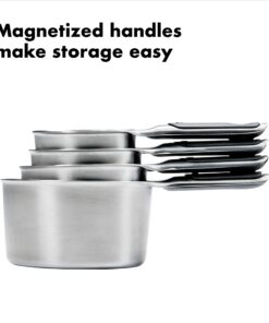 OXO Good Grips 4 Piece Stainless Steel Measuring Cups with Magnetic Snaps 22 81ELLV2AcL