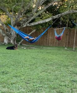Hammocks Rada Mayan-Made Matrimonial Yucatan Hammock - Two Person Hammock - Artisan Crafted in Central America - Fits 12.5 to 13 Feet Hammock Stand - Up to 550 Pounds, Two Blue - Hanging Bed 2-blues 19 81ELP7qNL