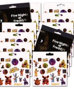 Five Nights at Freddy's Party Favors - Bundle of 12 Sheets 240+ Stickers!