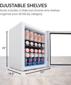 Whynter BR-091WS, 90 Can Capacity Stainless Steel Beverage Refrigerator with Lock, White 90 Cans - Fridge 23 81ELrxiUZBL