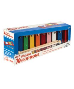 Schylling Brand Classic Wood Xylophone - Early Music Toy - Metal Keys and Two Wooden Mallets Included - Ages 3-6 7 81EM5aA5qpL