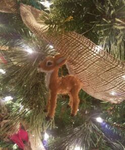 Kurt Adler Plush Animal Ornaments (2" to 4" Deer, Fox, Raccoon, and Squirrel) 2" to 4" Deer, Fox, Raccoon, and Squirrel 22 81EMETAa9wL