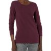 Amazon Essentials Women's Classic-Fit Long-Sleeve Crewneck T-Shirt (Available in Plus Size) X-Small Burgundy 5 81ENIy72 RL