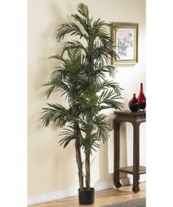 Nearly Natural 5284 Robellini Palm Silk Tree, 6-Feet, Green 72in. 11 81ENi7KMYSL
