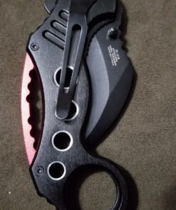 Snake Eye Tactical Pocket Knives Black Blade Tactical Knife black and orange 32 81EPZYCr vL