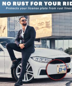 License Plate Screws with Rustproof Finish - License Plate Screw Kit for Front & Rear Plates - License Plate Bolts for Domestic Vehicles - Stainless Steel Screws for License Plates (4-Pack, Black) Black Zinc Plated 22 81EQAcW7eaL