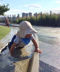 i play. Baby Girls' Brim Hat | All-Day UPF 50+ Sun Protection for Head, Neck, & Eyes 9-18 Months Gray 24 81ER0gnnElL