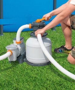 Bestway 58500E Flowclear 2200 Gallon Sand Filter Pump for Above Ground 300 to 14,400 Gallon Swimming Pools with Adapter, (Sand is Sold Separately) 22 81ER55oM9XL