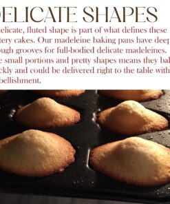 Bellemain Madeleine Pan | 12-Well Madeleine Mold Makes 12 Madeleine Cookies | Nonstick Tea Cake Pan for Madeleines, Cakelet Pan | Warp-Resistant Carbon Steel Madeline Pans (2-Pack) 33 81ESR2rxML