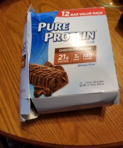 Pure Protein Bars, High Protein, Nutritious Snacks to Support Energy, Low Sugar, Gluten Free, Chocolate Deluxe, 1.76 oz., 12 Count(Pack of 1) (Packaging may vary) 34 81ETXxXrk7L