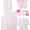Spasilk Baby Essential 23 Piece Layette Set for Newborns and Infants, 0-6 Months Pink Girl