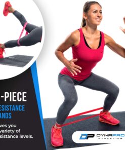 DYNAPRO Resistance Bands- Mini Precision Loop Exercise Bands with 2 Size Options, Perfect for Any Home Fitness Training Program 10 inch Black-Blue-Pink-Purple-Yellow 15 81EUKdY8GdL