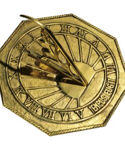 Rome 2390 Classic Octagonal Sundial, Sold Polished Brass, 10-Inch Diameter