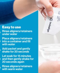 INVISALIGN Cleaning Crystals for Clear Aligners and Retainers, (50 Packets) 8 81EW7JEcXxL
