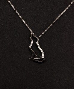 YFN Wolf Pendant Necklace 925 Sterling Silver Cubic Zirconial Wolf Moon Necklace 18" Birthday Day Jewelry for Girlfriend Wife Black Cz Wolf Necklace 24 81EYOYjEpzL