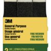 3M 908NA-3P-CC Sponge, Sanding, Fine/Medium, 3.75 2.625-Inch by 1-Inch, 3-Pack-908NA-3P-CC, Black/White, 3 Count 31 81Eb9dYhL7L