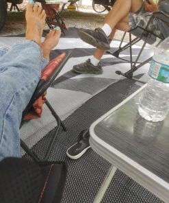 Stylish Camping Outdoor Patio / RV Camping Mat - Swirl (Black/White, 9-Feet x 12-Feet) 9x12 Black/White 25 81EcerxQO1L