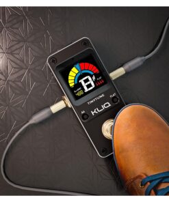 KLIQ TinyTune Tuner Pedal for Guitar and Bass - Mini - Chromatic - with Pitch Calibration and Flat Tuning (Power Supply Required) 25 81EebuwZOaL