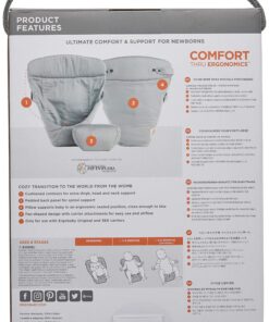 Ergobaby Easy Snug Infant Insert, Grey, Premium Cotton 20 81EfLcRHBoL