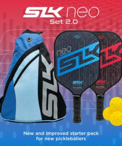 SLK by Selkirk Pickleball Paddles | Featuring a Multilayer Fiberglass and Graphite Pickleball Paddle Face | SX3 Honeycomb Core | Pickleball Rackets Designed in The USA for Traction and Stability SLK Neo 2.0 Bundle (Red & Blue) 11 81EhBEGNxuL