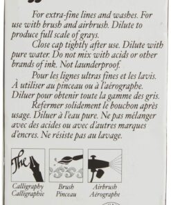 Higgins Pigmented Drawing Ink, Black, 1 Ounce Bottle (44021) 9 81EhfdeK20L