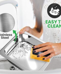 Nutrichef Professional Stainless Steel Buffet Warmer Server with 3 Trays | Portable Hot Plate Food Warmer Station for Parties & Events | Easy to Clean | 3 See-through lids | Max Temperature 175F 3 Pot 3.5 Quart 21 81Ei33OvAIL