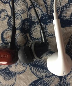 Panasonic ErgoFit Wired Earbuds, In-Ear Headphones with Microphone and Call Controller, Ergonomic Custom-Fit Earpieces (S/M/L), 3.5mm Jack for Phones and Laptops - RP-TCM125-K (Black) Black With Mic 61 81EigMERL9L