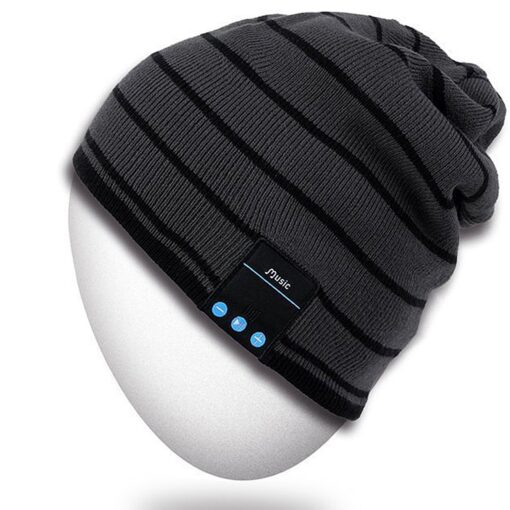 Rotibox Bluetooth Beanie Hat Wireless Headphone for Outdoor Sports Xmas Gifts One Size A1-bb006-gray