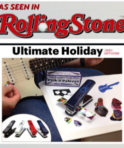 Pick-a-Palooza DIY Guitar Pick Punch Gift Pack - the Premium Guitar Pick Maker - Includes Leather Key Chain Pick Holder, 4 Pick Strips and a Pick File - Red Red/Silver 13 81EjZRPL pL 2