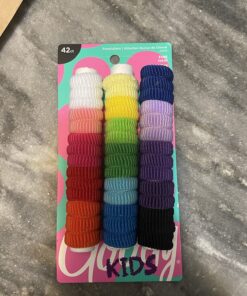 Goody Kids Ouchless Tiny Terry Ponytailers , Assorted Colors - Pain-Free Hair Accessories for Women, Girls, Babies and Teens - Perfect for Long Lasting Braids, Ponytails and More, 42 Count (Pack of 1) 22 81Ejn56xEoL