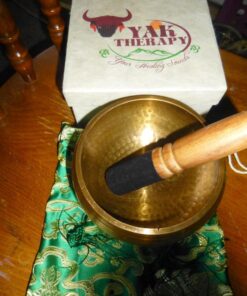 Tibetan Singing Bowl Set By YAK THERAPY- Hand Crafted Meditation, Chakra Healing Peace and Mindfulness Bowl with Mallet, Silk Cushion & Bag, 4.5 inch Bowl Made in Nepal includes Gift Ebook by Email 40 81Ek607HbPL