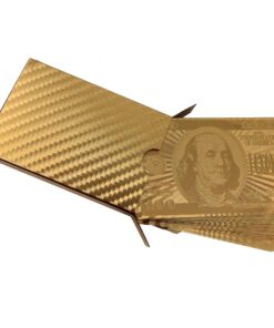 Shalinindia Playing Cards Deck in 999.9 Gold Foil Unusual Gift from India 12 81EkvJmj5L