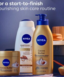 NIVEA Cocoa Butter Body Cream with Deep Nourishing Serum, Cocoa Butter Cream for Dry Skin, 16 Ounce Jar 35 81ElYefRWjL
