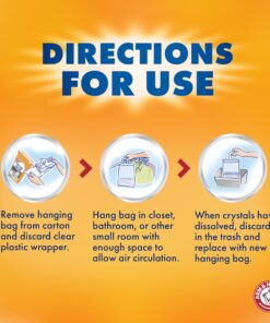 Arm & Hammer Fragrance Free Hanging Moisture Absorber and Odor Eliminator 2 Pack - Traps Moisture for Fresher, Cleaner Air 34 81Elj0ji31L