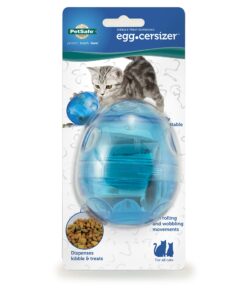 PetSafe Cat Egg-Cersizer Interactive Toy and Meal Dispenser, Use with Food or Treats - PTY00-13747,Blues & Purples Pack of 1 15 81Emn0zhLlL