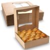 MT Products Kraft Pie Boxes with Window - Size of 9" x 9" x 2.5" - (15 Pieces) Pastry Boxes - Auto Pop-Up Bakery Boxes with Window - Keep Donuts, Cookies, Muffins Safe - Made in the USA 14 81Eo31BZTlL