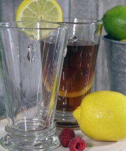 La Rochere Napoleon Bee Glasses Set Of 6 – 11.5 oz, Old Fashioned Glasses w/ The French Bee Embossed Design, Fine French Glassware, Drinking Glasses, Heavy Water Glasses, Dishwasher Safe Juice Glasses 11.5 Ounce (Set of 6) 16 81Ep6mATX0L
