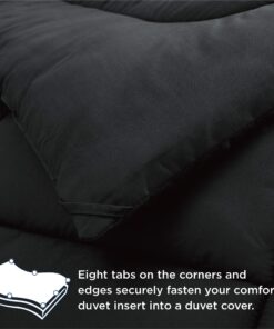 Bedsure Twin Comforter Duvet Insert Black - Quilted Bedding Kids' Comforters for Twin Bed, All Season Down Alternative Comforter Twin Size for Kids with Corner Tabs 13 81EpV3PJJxL