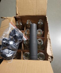 nicebottles Clear Glass Woozy Bottles with Shrink Capsules, 5 Oz, Case of 12 5 Oz with Screw Caps & Shrink Capsules - Pack 12 24 81Er19MdC5L