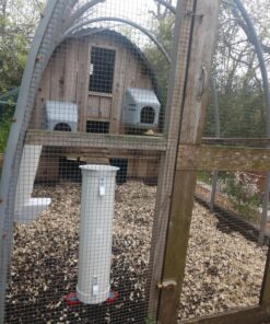 Royal Rooster Chicken Feeder and Waterer Set - Includes 1 Gallon Waterer with 2 Cups and 7lb Feeder for Chickens - Chicken Coop Accessories with Hanging Chicken Poultry Feeder and Chicken Waterer Kit 2-Cup Waterer 48 81Ery10WKL