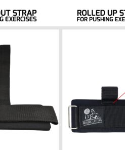 Alternative view of Lifting Straps & Wrist Wraps Functionality in 1 - StrapWrapz™ is for Weightlifting, Powerlifting & Cross Training for the Best Support -With Neoprene Padding -by Nordic Lifting®-1 Year Warranty Black