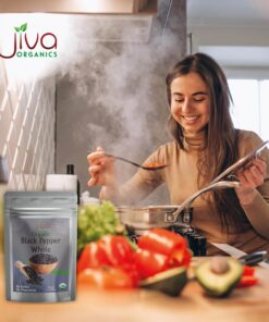 Jiva Organics Black Peppercorns Whole 7 Ounce Bag | Non-GMO, Steam Sterilized, Whole Black Pepper For Grinder Refill 7 Ounce (Pack of 1) 16 81EsjsFPPEL