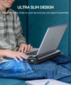 TECKNET Laptop Cooling Pad, Portable Ultra-Slim Laptop Cooler, Gaming Cooling Pad Stand with 2 USB Powered Fans Wind Speed Adjustable, Fits 12-16 Inches (Blue) Blue 40 81EsxkM0yaL