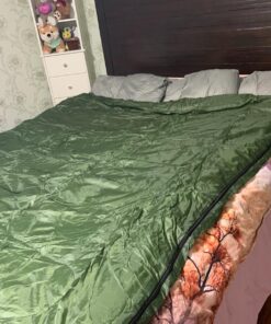 CANWAY Double Sleeping Bag,2 Person Sleeping Bag Lightweight Waterproof with 2 Pillows for Camping, Backpacking, or Hiking for Adults or Teens Queen Size XL & XXL Army Green 35 81EtZeJoVdL