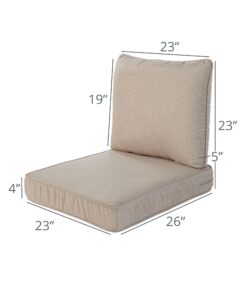 Quality Outdoor Living 29-BG23SB All-Weather Patio Chair Deep Seat and Back Cushion, 23x26, Beige 17 81EtmbyrlXL